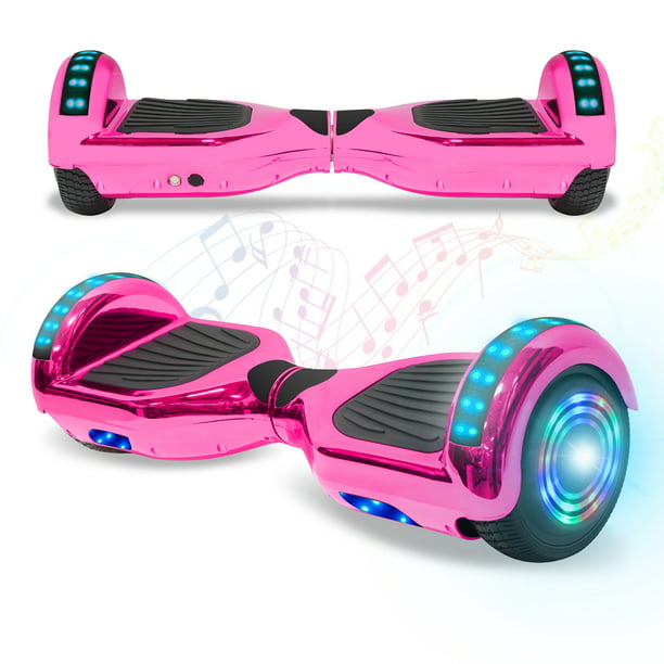 NHT 6.5 Chrome Edition Hoverboard Self Balancing Scooter w//LED Wheels and Lights Chrome Black